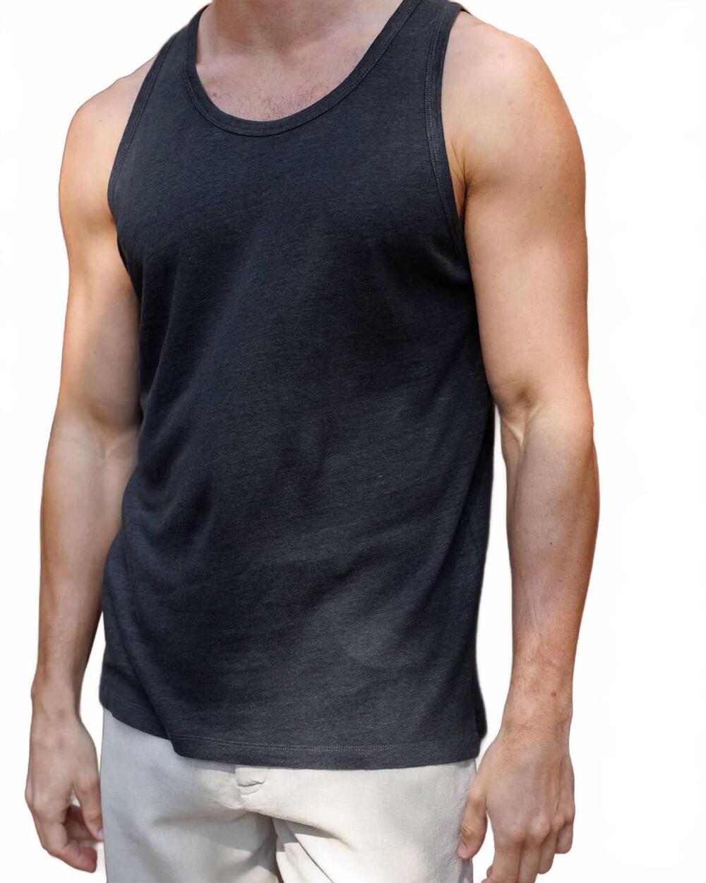 NEW ALEX CRANE scoop neck tee tank in black